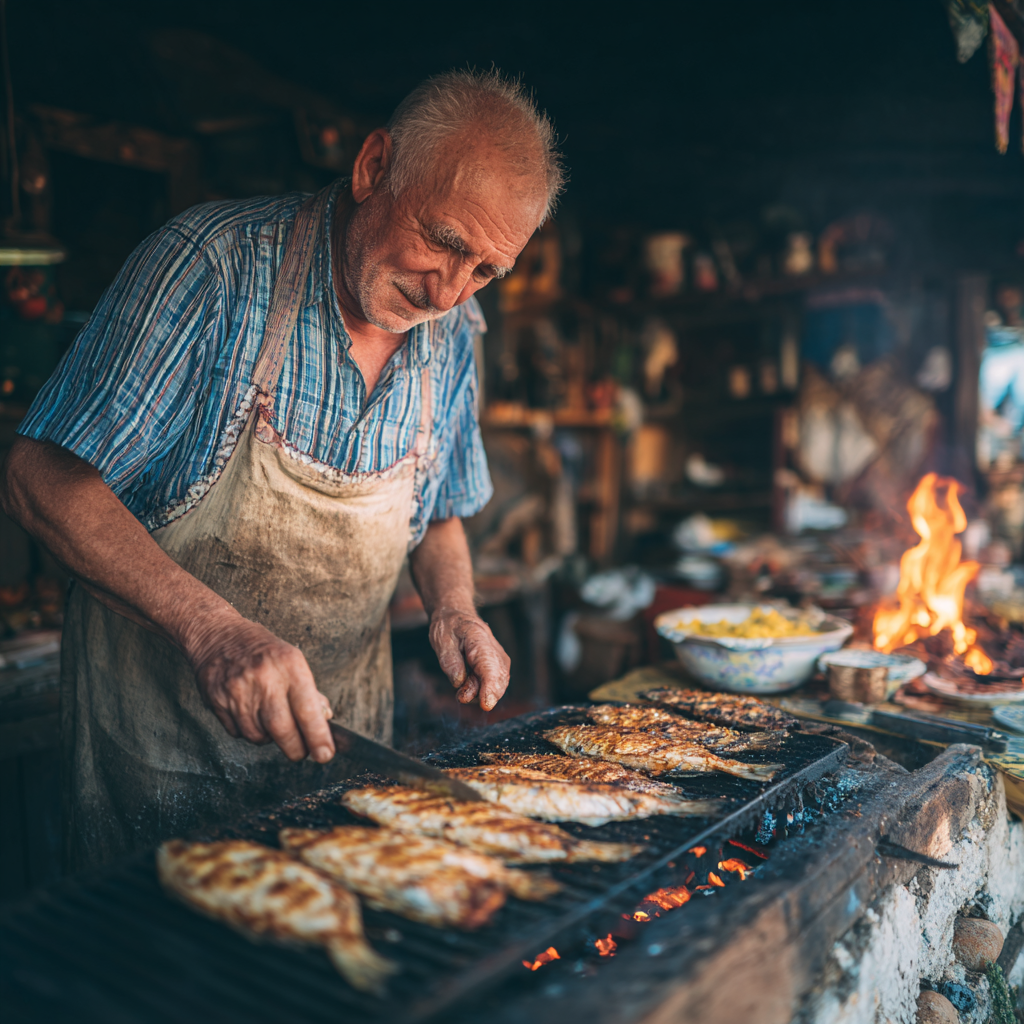 Здорові люди середнього віку готують корисну їжу разом