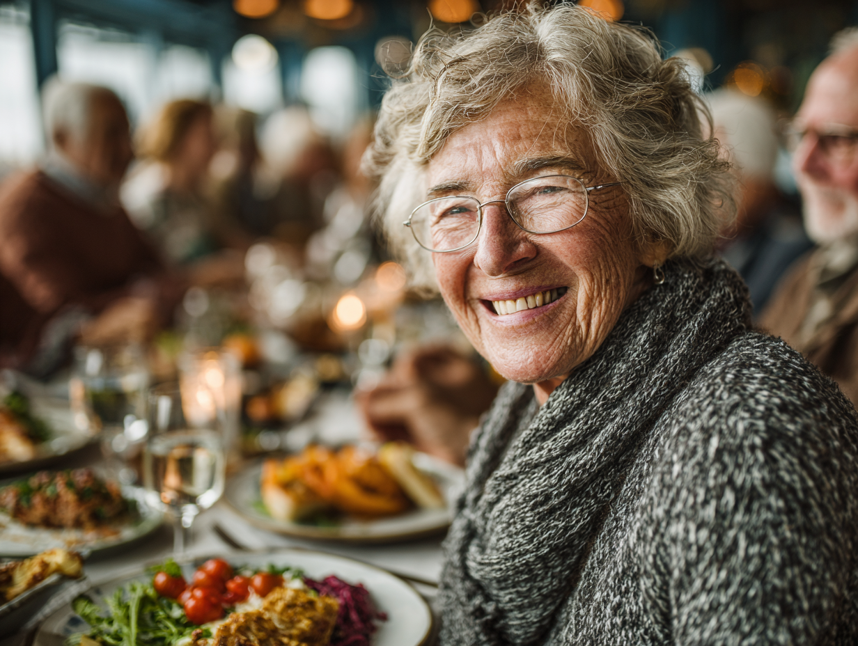 Активна пара середнього віку насолоджується здоровим сніданком